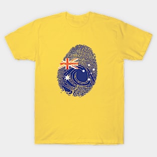 Flag of australia in fingerprint T-Shirt